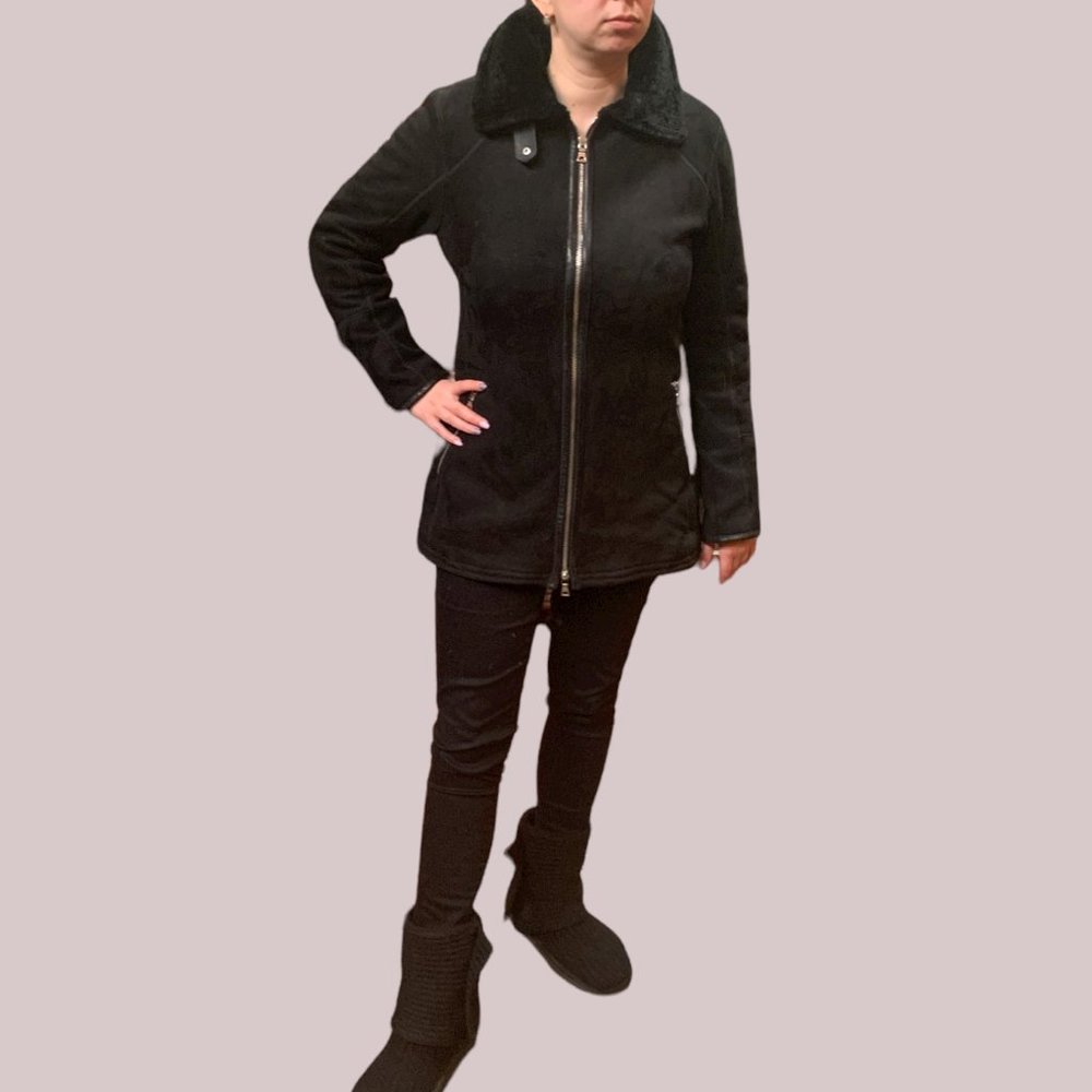 Prada Biker Black Sheep  Fur/Leather Jacket